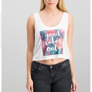Kid dangerous graphic crop tank M